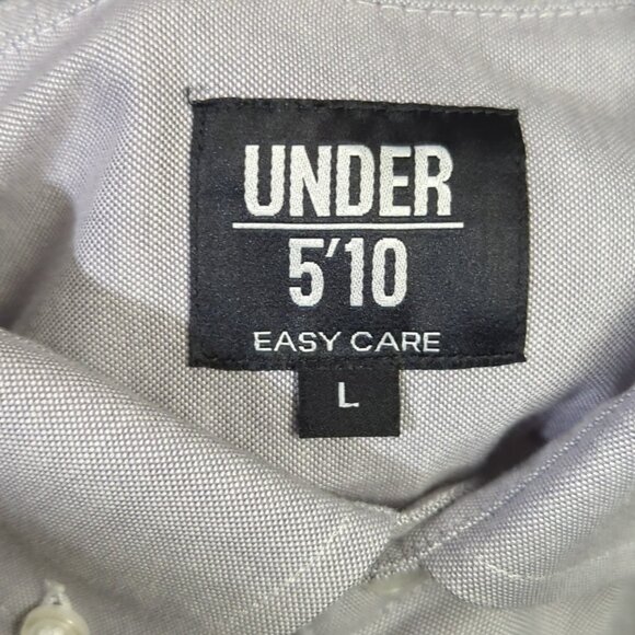 Under 5'10 Shirt Men's L Gray  Long Sleeve Oxford Button Down - Picture 7 of 10